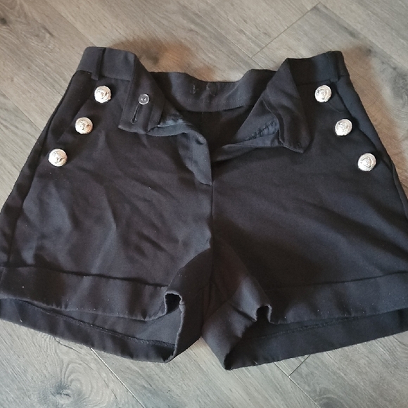 Source Unknown Pants - Source Unknown Black High Waist Sailor Shorts